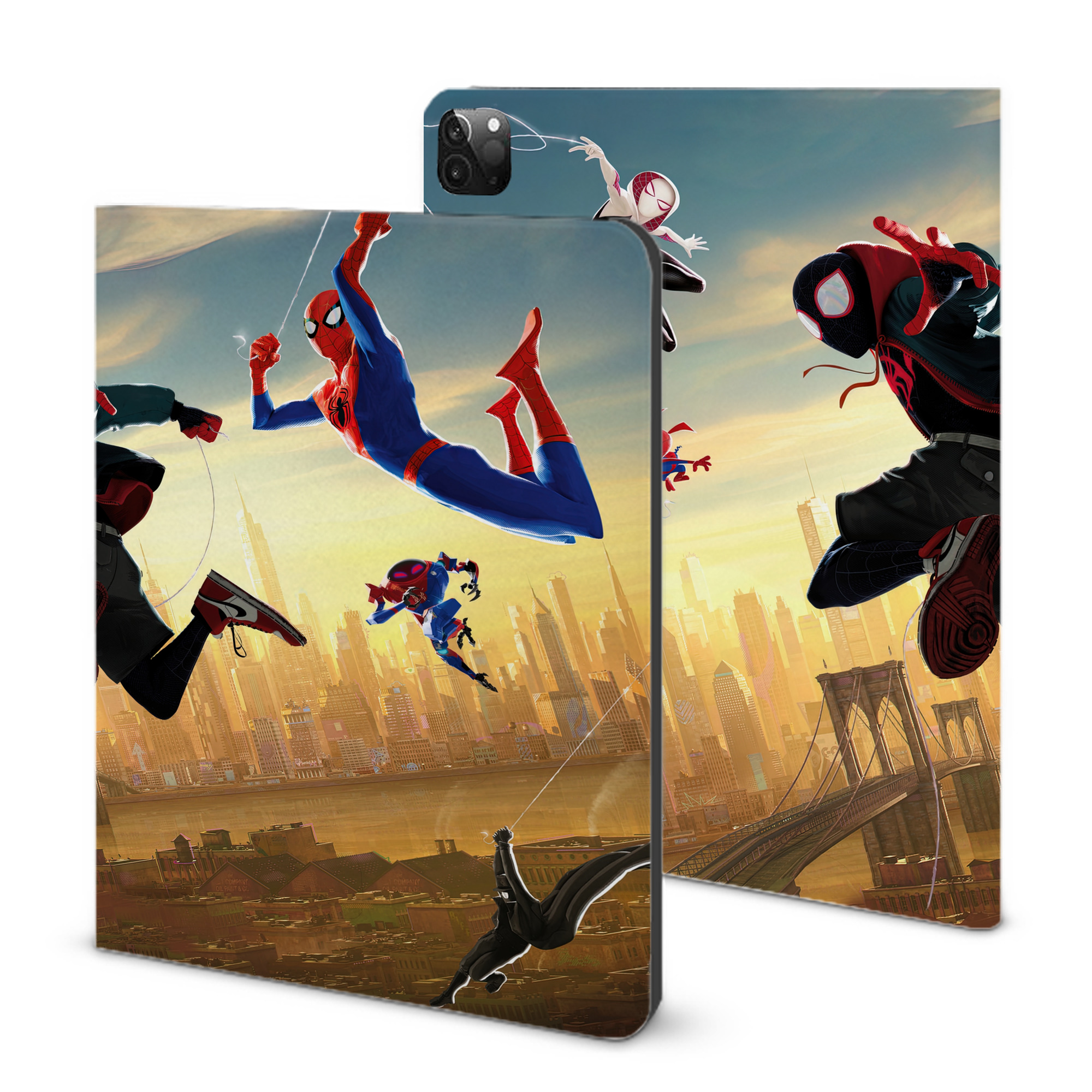 （画像用） Spider Man スパイダーマン IPadケース ペンホルダー付き ブックスタイルデザイン